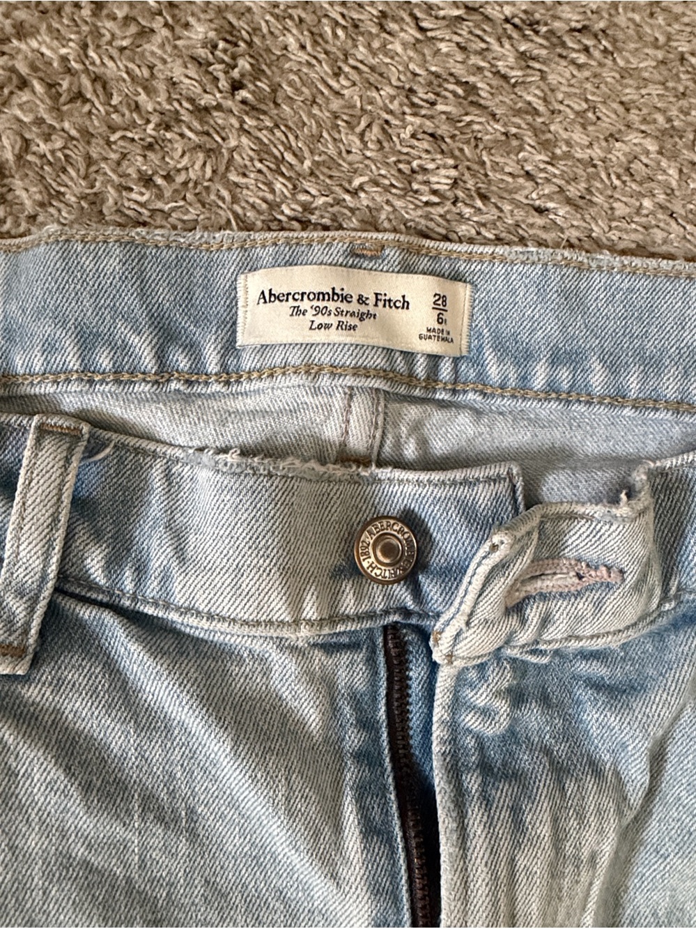 Abercrombie & Fitch Light Blue Straight Leg Jeans
